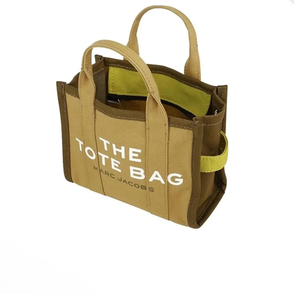 Marc Jacobs Canvas Tote in Tan with White Logo